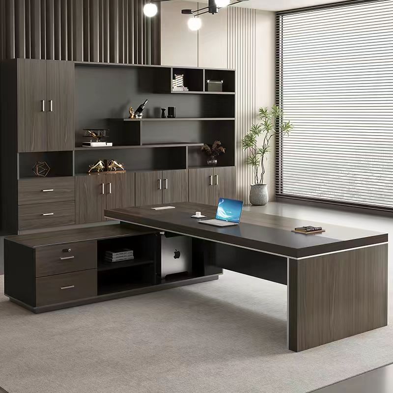 聚越唐(JUYUETANG) 班台班桌办公桌1800*900*760 带双副柜 张高清大图