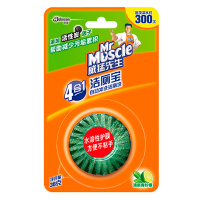 威猛先生 洁厕液 (柠檬草香) 四瓶 750g*4 +洁厕块绿双38g*2 除菌 洁厕剂