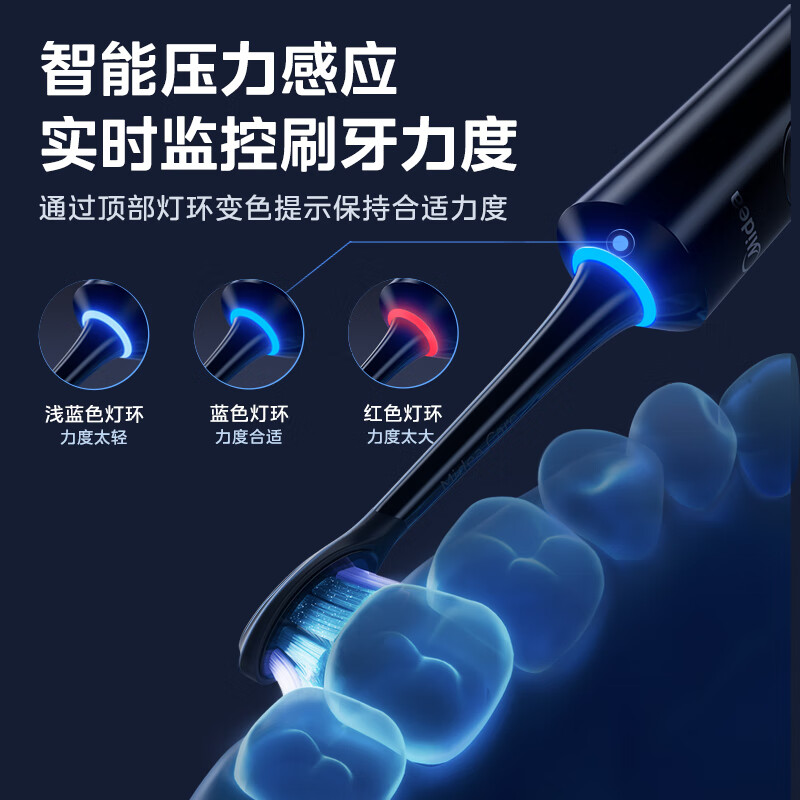 美的(Midea)电动牙刷智能扫振5种清洁模式YM6Pro 时空银高清大图