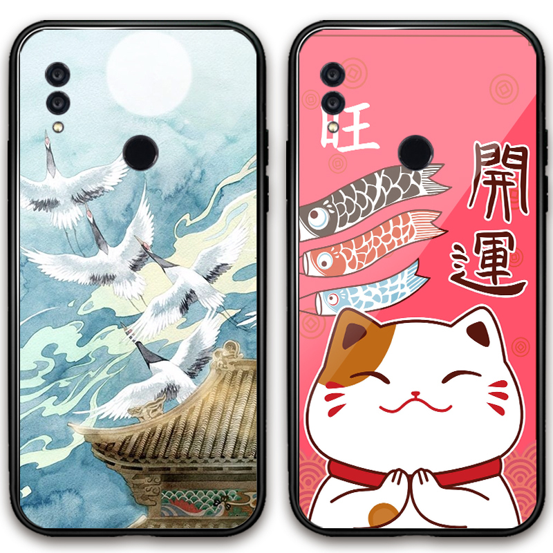 华为荣耀NOTE8玻璃手机壳note10保护套防摔全包潮定制DIY照片订制真智力