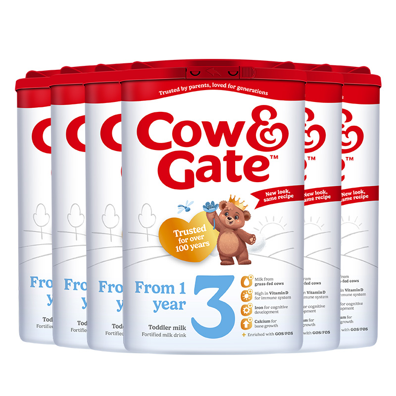 【6罐装特惠组合】保税区发货新日期英国牛栏Cow&Gate婴幼儿配方奶粉3段1-2岁