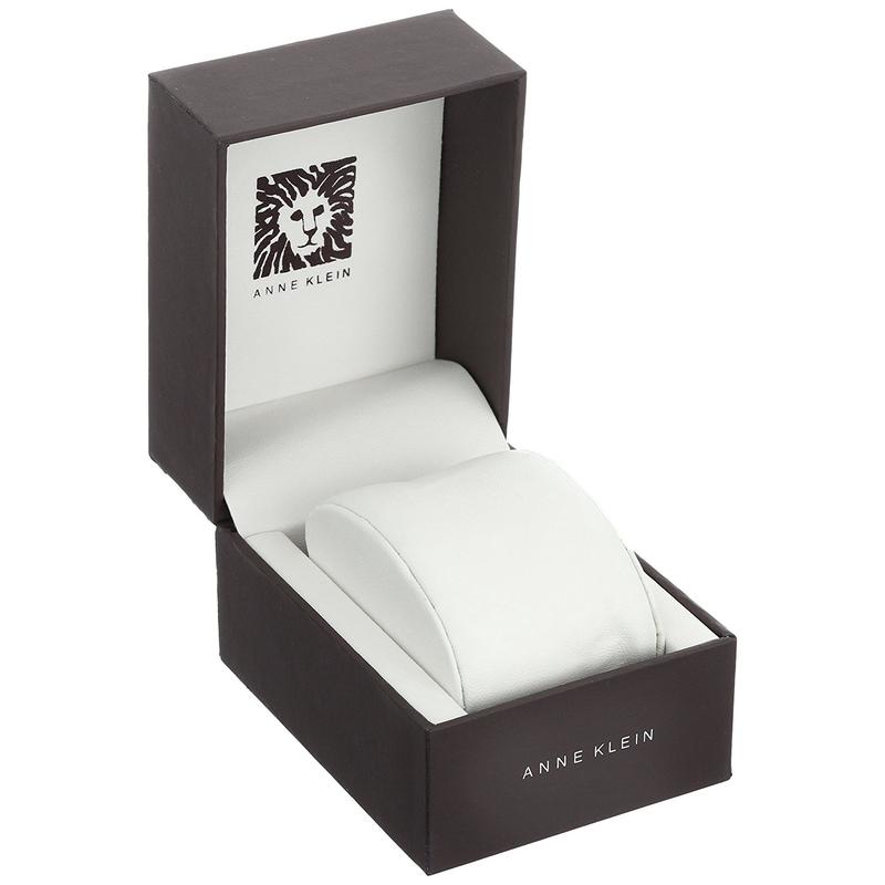 Anne Klein手表女秒针显示日历功能石英圆形表盘27毫米表径高清大图