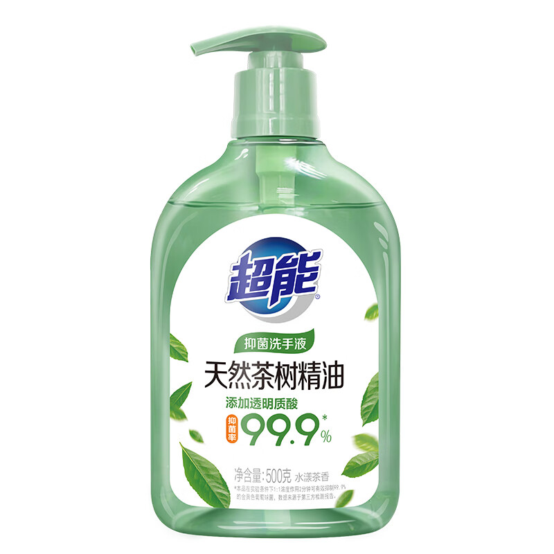 超能洗手液抑菌保湿按压(水漾茶香)500g1250200018