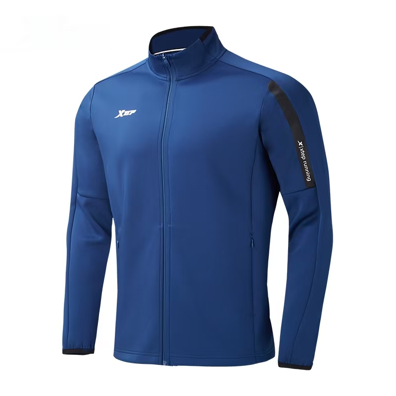 特步针织外套978329068007（石青蓝）