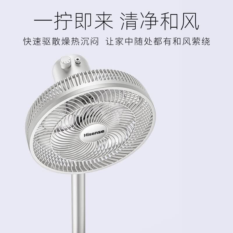 海信(Hisense)7叶螺旋扇叶3档调节88°12寸 机械款落地扇FLJ-AN3005A 36CM 高度可调600-1高清大图
