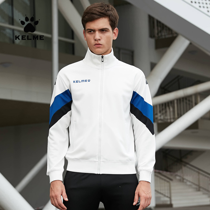 KELME/卡尔美男子针织外套2020秋季新款运动休闲茄克足球训练服男高清大图