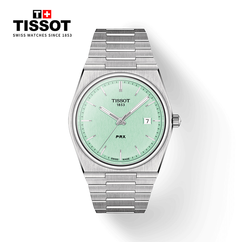 天梭(TISSOT)[EDG同款]PRX超级玩家系列 钢带石英男表T137.410.11.091.01