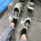 SUNTEK小白鞋女2023年春季新款单鞋休闲板鞋厚底百搭棋盘格低帮帆布鞋女
