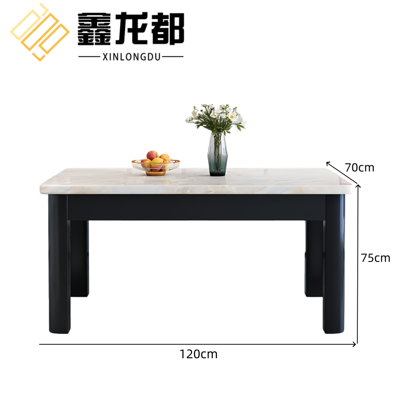 鑫龙都餐桌 120*70*75cm张高清大图