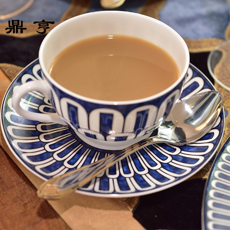 鼎亨咖啡杯套装 咖啡套具骨瓷家用简约 英式下午茶杯碟欧式小