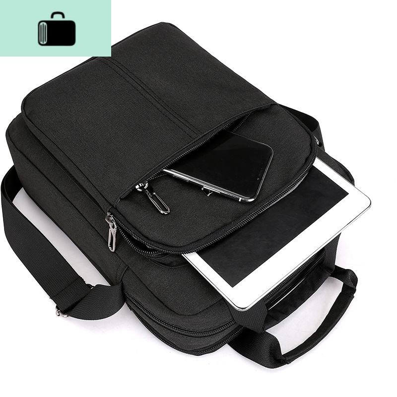 竖版手提包男商务牛津布包男士休闲公文包a4男包单肩包斜挎包newlake