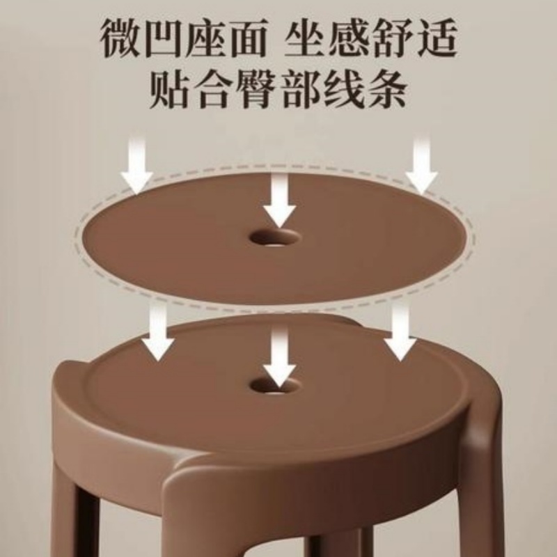 荺炬凳子塑料4把装组高清大图