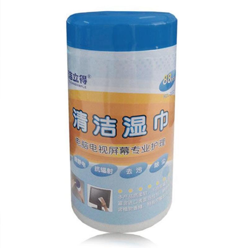 洁立得电脑液晶屏清洁湿巾电视手机屏幕笔记本抹布外壳清理88片装 1瓶