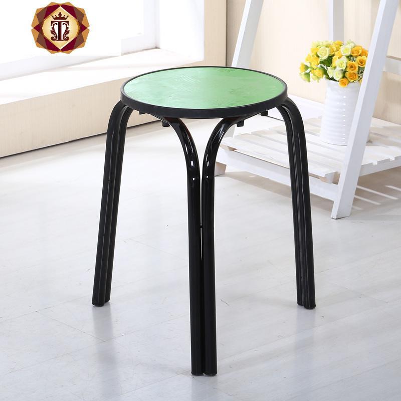 三维工匠铁凳子家用铁圆凳板凳饭店餐厅凳子三脚凳子加厚小凳子餐凳
