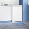 海尔(Haier)100升 家用卧式冰柜 冷柜 小冰箱 减霜80% 一级能效 断电保护 带脚轮BC/BD-100GHDT