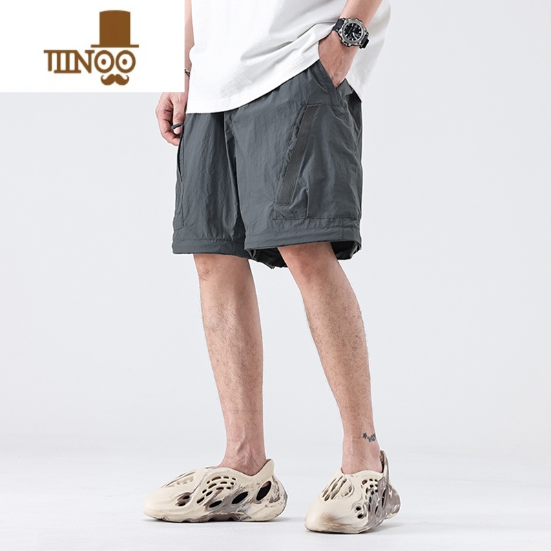 YANXU新款潮牌机能风高街可拆卸两穿工装分体裤美式宽松直筒休闲裤高清大图