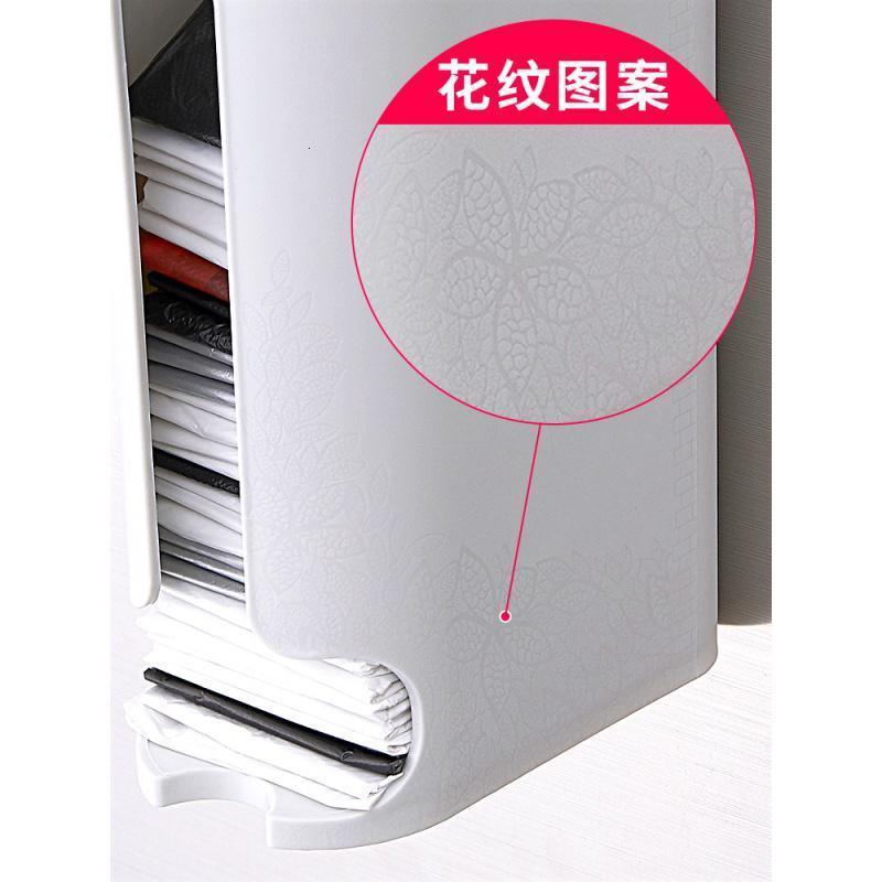 家柏饰(CORATED)垃圾袋收纳壁挂抽取式厨房大号大容量免打孔无痕塑料袋收纳盒高清大图
