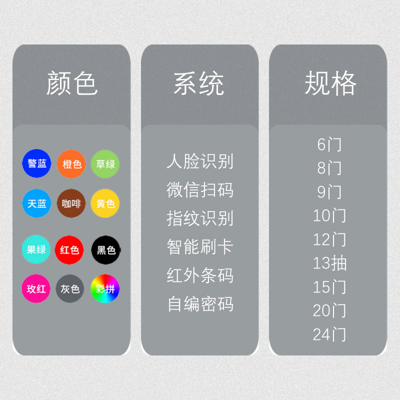 风雷动智能手机存放柜员工手机寄存柜12门手机存放柜