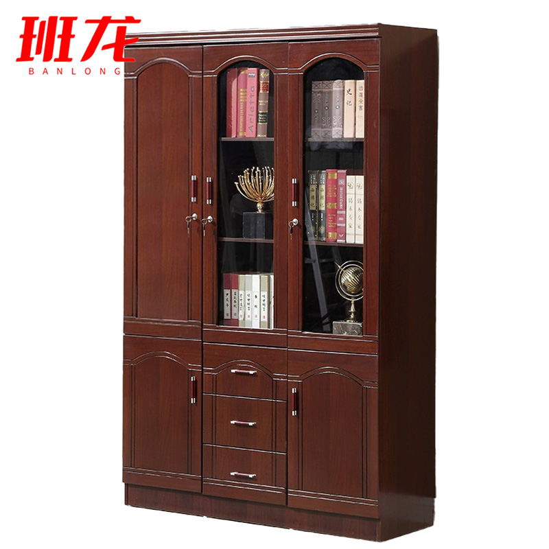 班龙办公文件柜三门挂衣款台高清大图