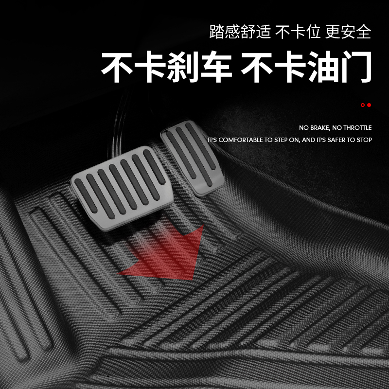 凯易欧(Keyeon)适用特斯拉专用脚垫全包围全天候汽车地垫丫配件ModelY全天候3D脚垫[TPE材质]