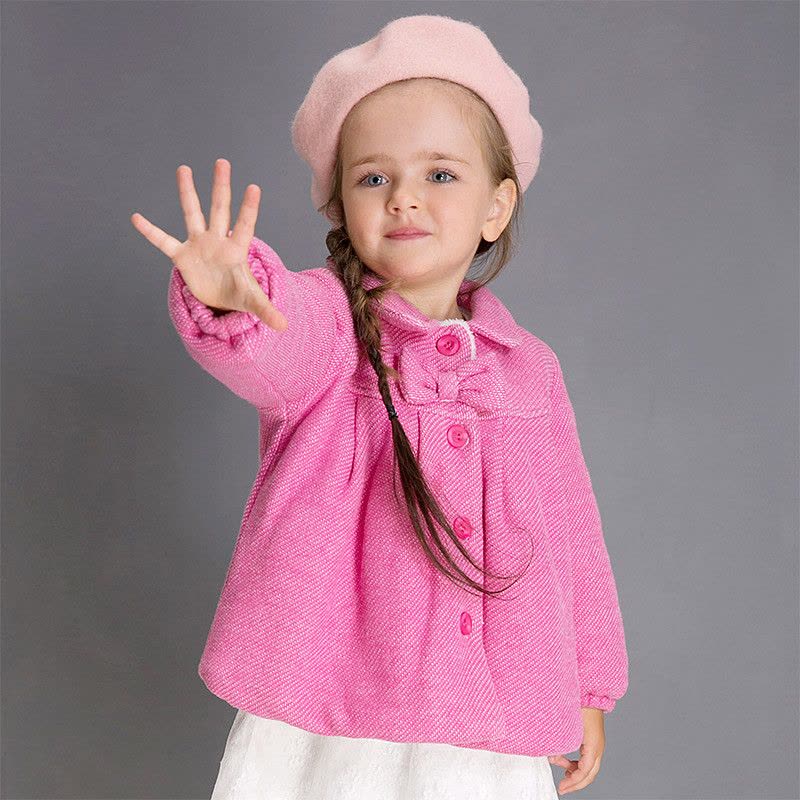 婴姿坊正品童装女童加绒加厚棉外套女宝宝长袖可爱韩版冬季新品图片