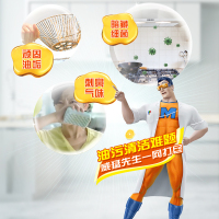 威猛先生厨房重油污清洁剂(柠檬)双包650g*2瓶 家用油烟机厨房去油污清洁喷雾