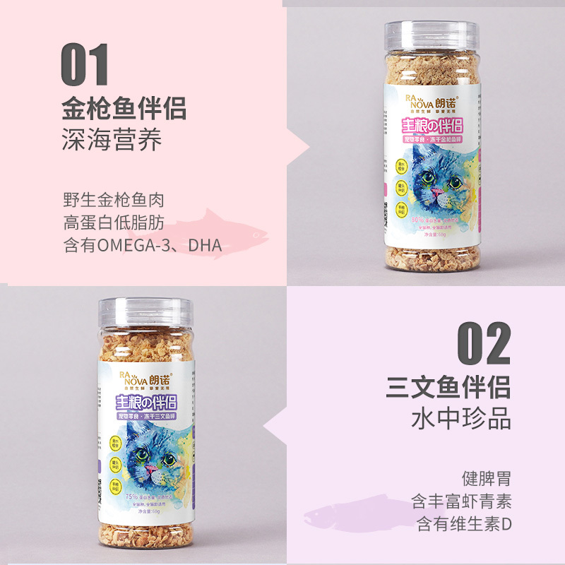 朗诺Ranova-猫用小罐系列冻干鸭肉碎-60g-1罐