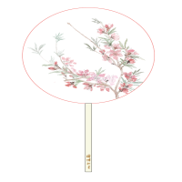 桃花归处团扇-留白款