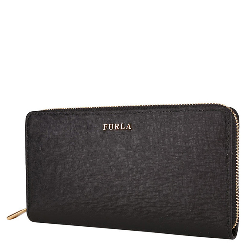 【直营】Furla 芙拉 黑色牛皮女士钱包 755244高清大图