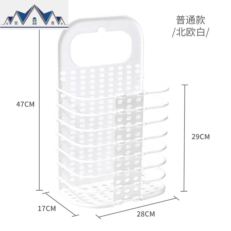 脏衣篮脏衣服收纳筐放衣服的脏衣篓卫生间可折叠家用壁挂装衣物筐 三维工匠收纳篮高清大图