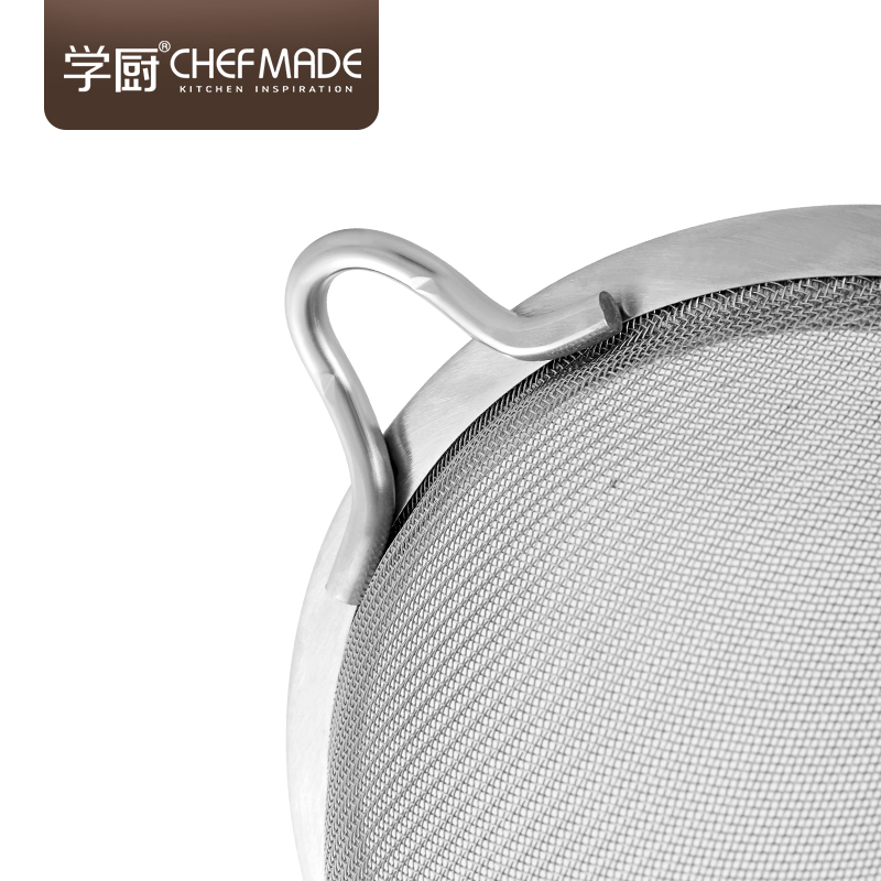 学厨 CHEFMADE 烘焙工具 蛋糕模具厨房工具 面粉筛子 糖粉过滤网筛网细孔16cm30目 WK9245