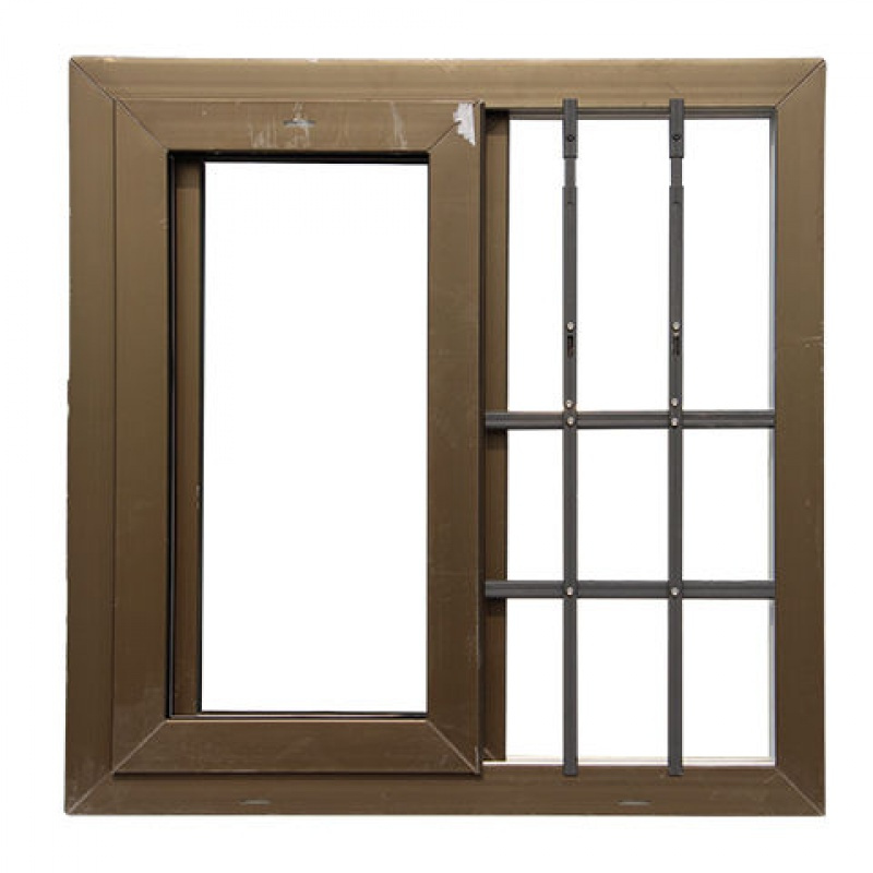 儿童安全防护栏免打孔高层飘窗围栏防坠栏窗户网隐形防护网防盗窗咖啡