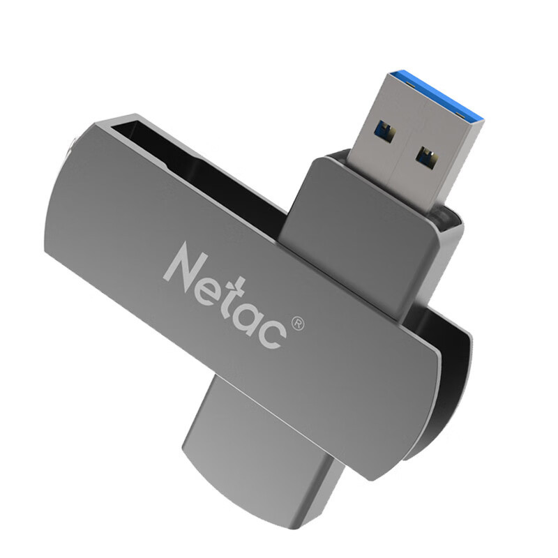 朗科(Netac) U盘 U681 16GB USB3.0 深灰色 金属旋转高清大图