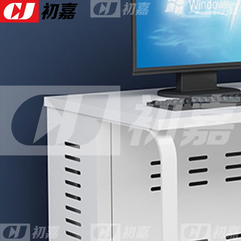 初嘉(CJ)钢架电脑桌培训桌机房电脑桌学习桌课桌 双人位E款图片