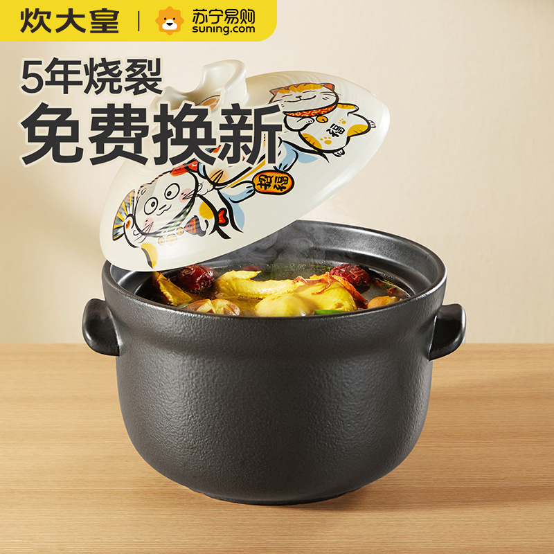 炊大皇砂锅炖锅家用耐高温煲汤煲仔饭陶瓷煲燃气灶专用炖锅TC15FM