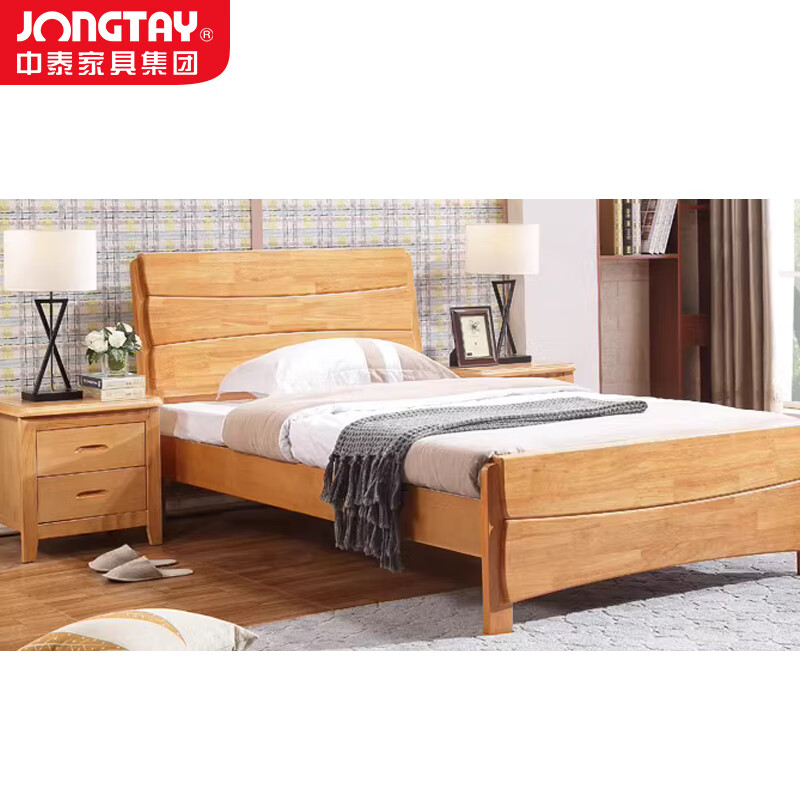 中泰(jongtay)1.35米实木床简约宿舍单人床 J-CDZ72高清大图