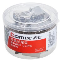 齐心 B3690 银色长尾票夹 3号 24只/筒 银 (单位:筒 )