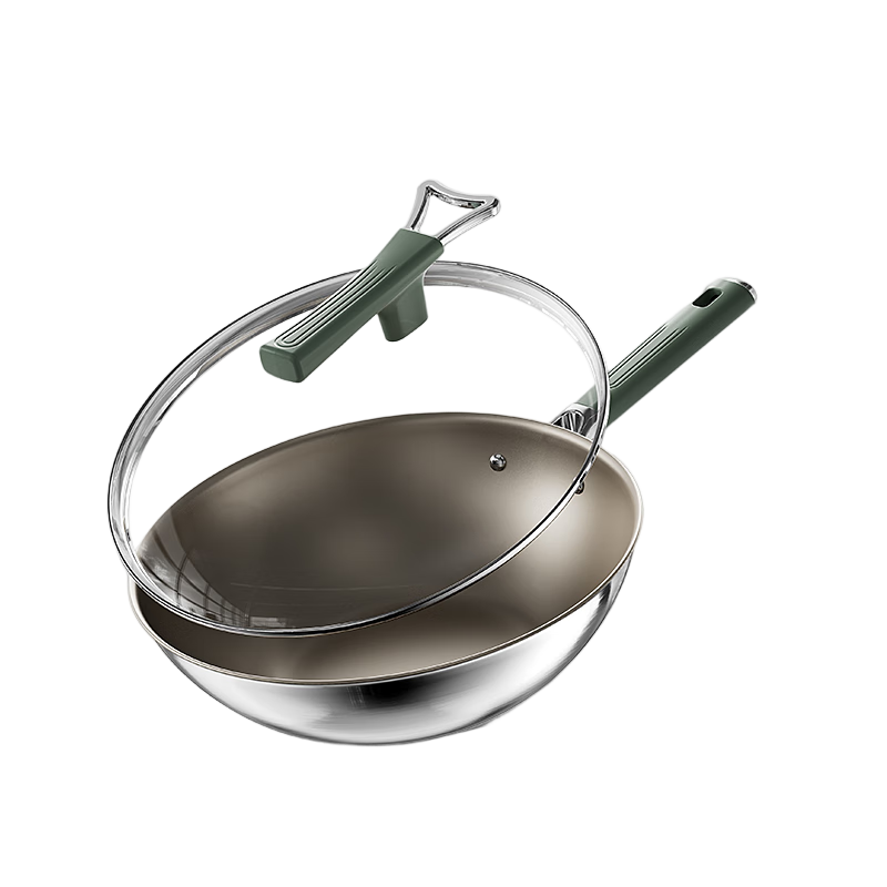 DUMIK 中科德马克D-CS32T31钛盾系列 钛盾系列无涂层炒锅32cm