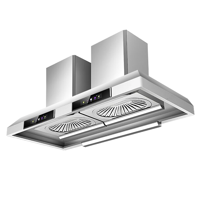 欢呼好太太45立方大吸力饭店农村土灶柴火灶油变频烟机顶吸式不锈钢变频1.2米长+净化器 自行安装SYYJ01高清大图