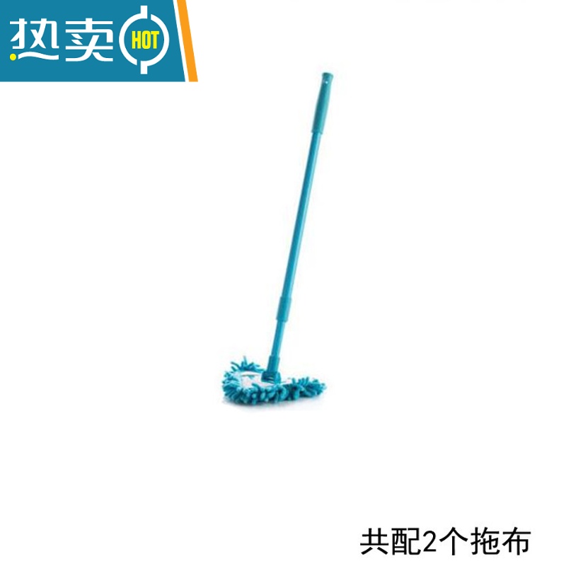敬平可伸缩雪尼尔玻璃窗擦窗器工具玻璃清洁器墙壁瓷砖天花板清洁拖把 蓝色 共配2块拖布 送1个布共3个拖布擦玻璃擦玻璃器高清大图