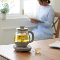 小熊(Bear)煮茶器 0.8L养生壶电水壶热水壶蒸汽喷淋式 304不锈钢烧水壶黑茶煮茶壶茶具 ZCQ-A08H2