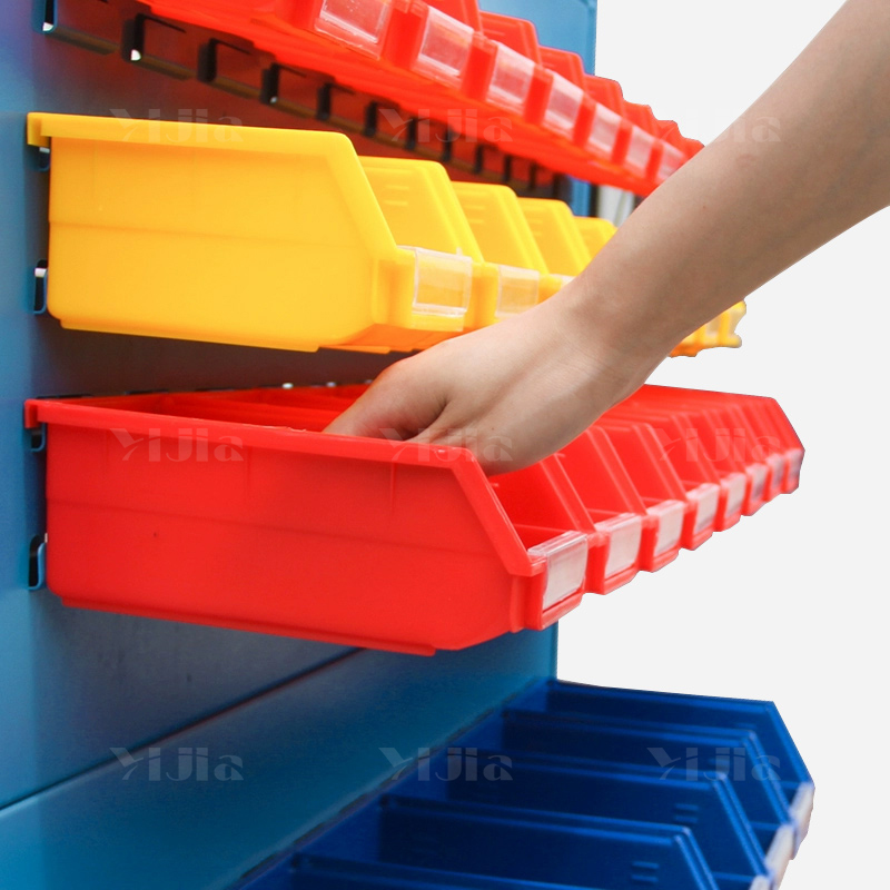 翌嘉YJ4121713 背挂式元件盒壁挂塑料物料盒 黄色 110*105*50高清大图