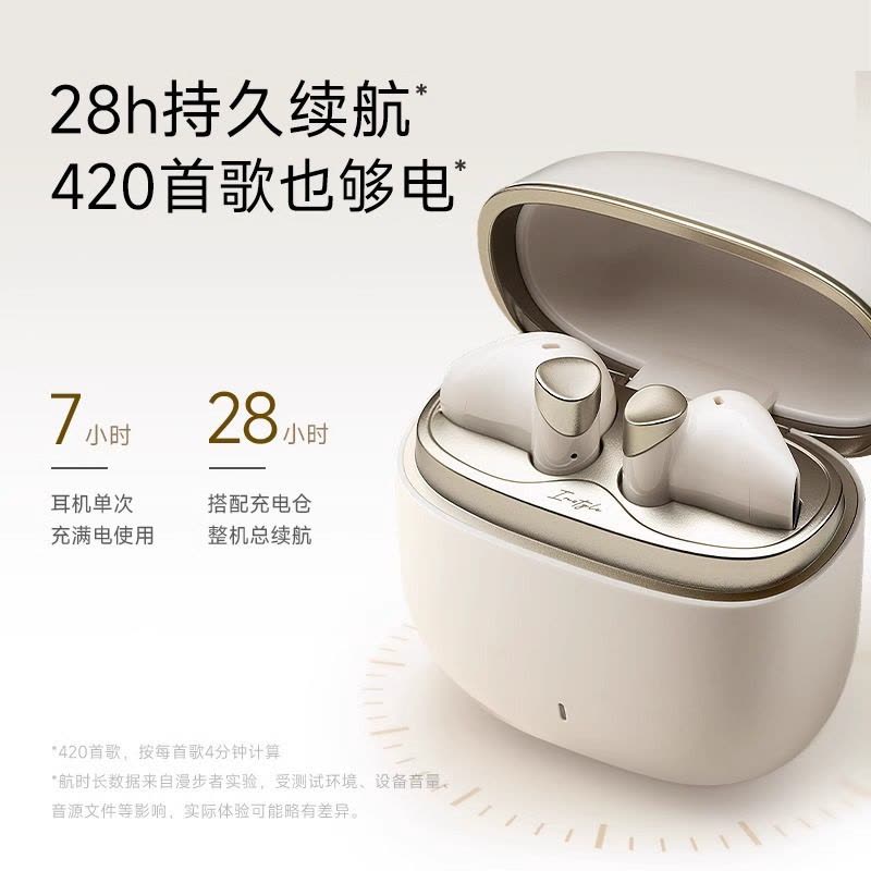 EDIFIER/漫步者Magic Air真无线蓝牙耳机半入耳式降噪耳机运动降噪男女款花再 蓝色图片