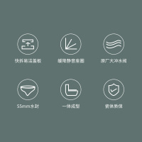 惠达卫浴 坐便器马桶家用纤薄盖板大冲力马桶静音陶瓷座便器6219-305mm