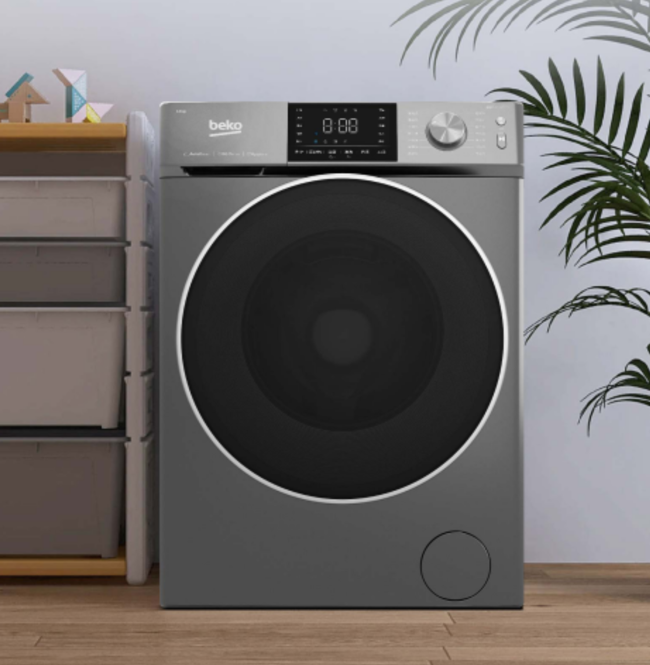 倍科全自动滚筒洗衣机WCC 121462 DDS 12kg大容量雅致银低噪节能独立式设计高清大图