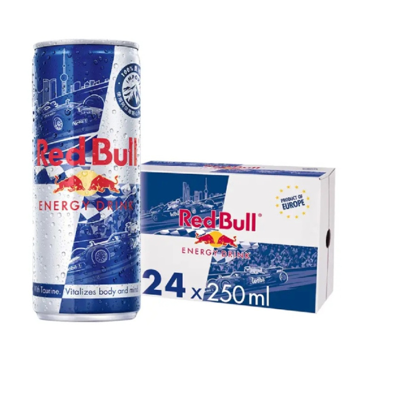 奥地利原装进口 红牛(Red Bull)含气维生素功能饮料 250ml*24罐 整箱