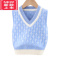 可莉允女童马夹春秋童装宝宝针织背心V领男童外穿毛衣3坎肩条纹休闲马甲