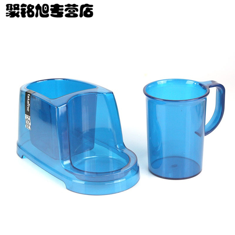 牙刷盒套装创意家用浴室卫生间洗漱牙具漱口杯牙膏杯牙刷架-粉色