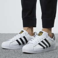 Adidas阿迪达斯板鞋男女情侣鞋低帮三叶草小白鞋Superstar金标贝壳头休闲板鞋