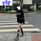 Ideamini春夏中筒长袜韩国棉小腿袜日系TB学生袜女jk高筒袜运动潮牌长筒袜丝袜